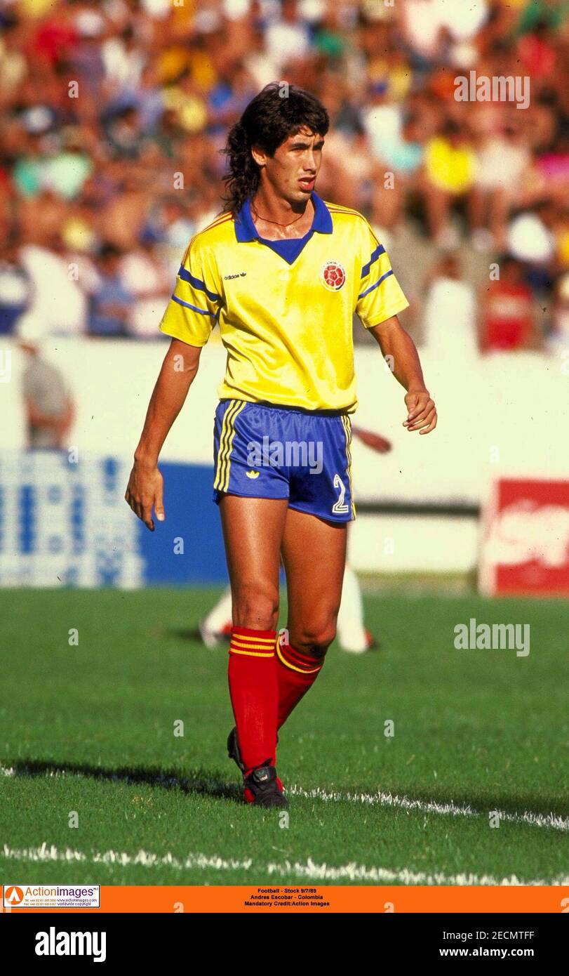 Football - Stock 9/7/89 Andres Escobar - Colombia Mandatory Credit:Action  Images Stock Photo - Alamy
