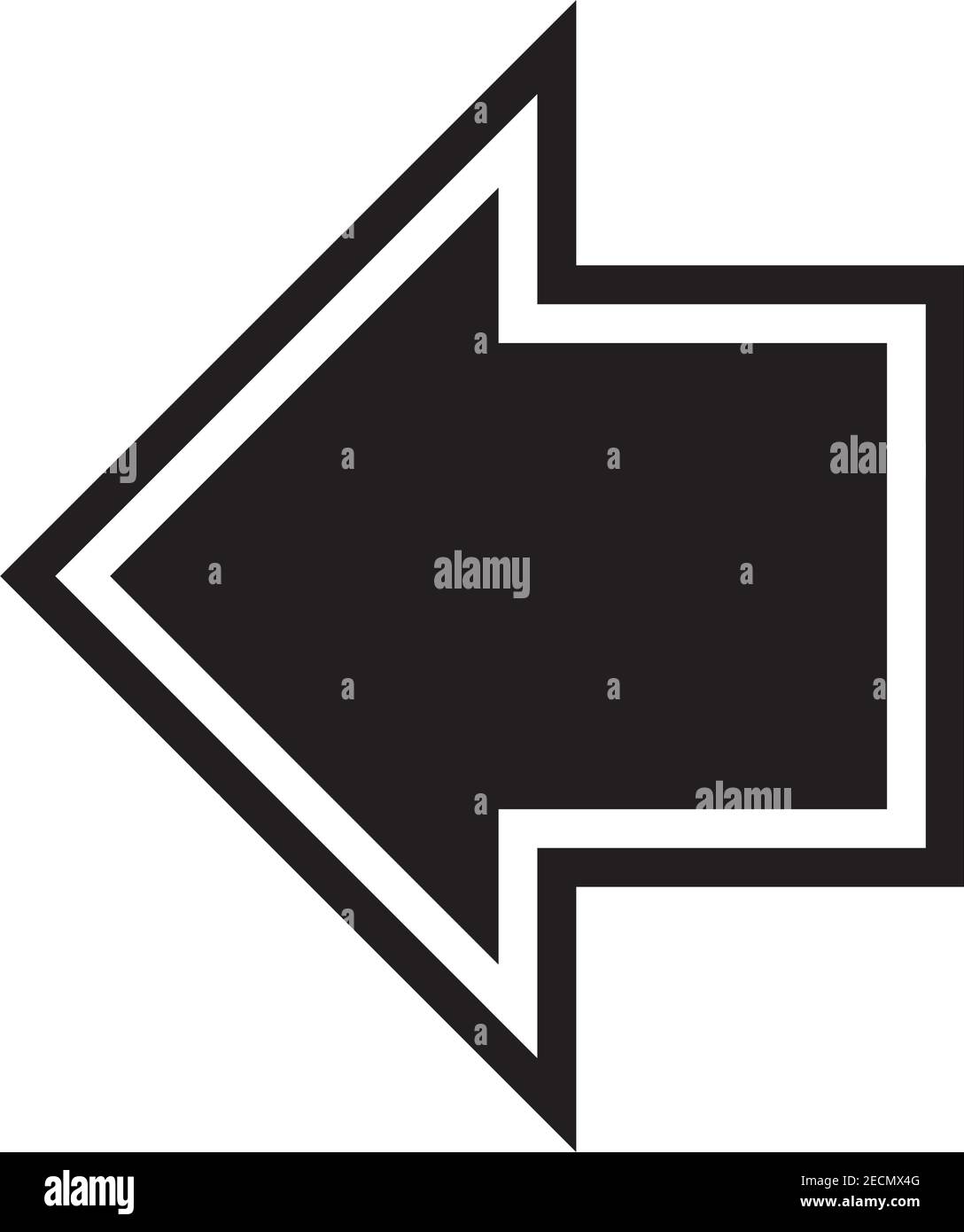 Arrow symbol icon vector for web and application in a black flat color ...