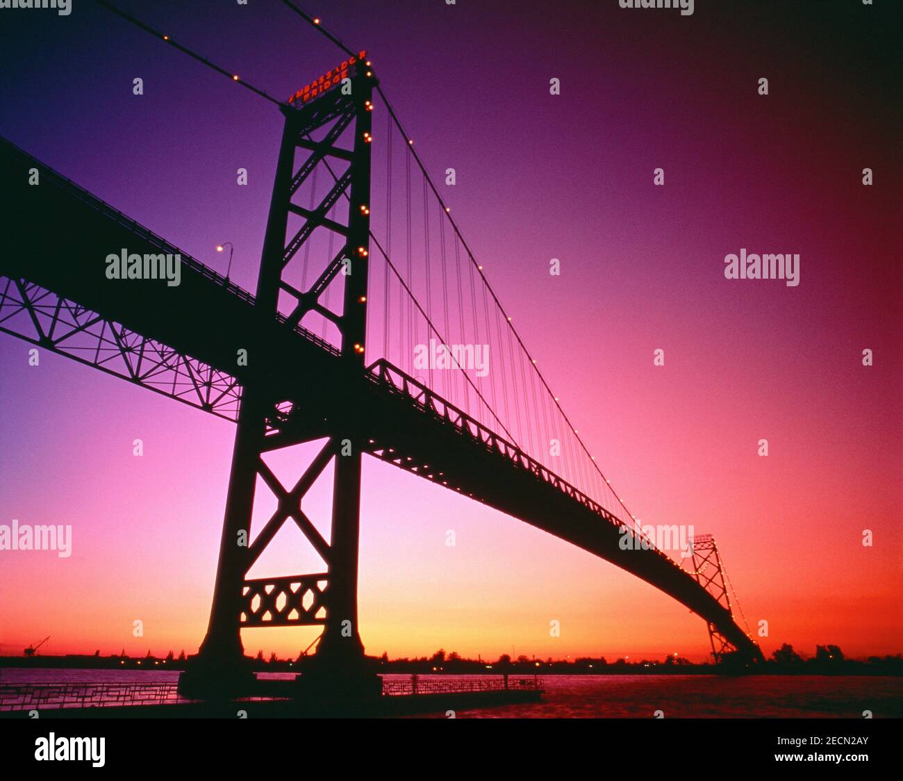 Ambassador Bridge, Detroit River, Detroit, Michigan Stock Photo - Alamy