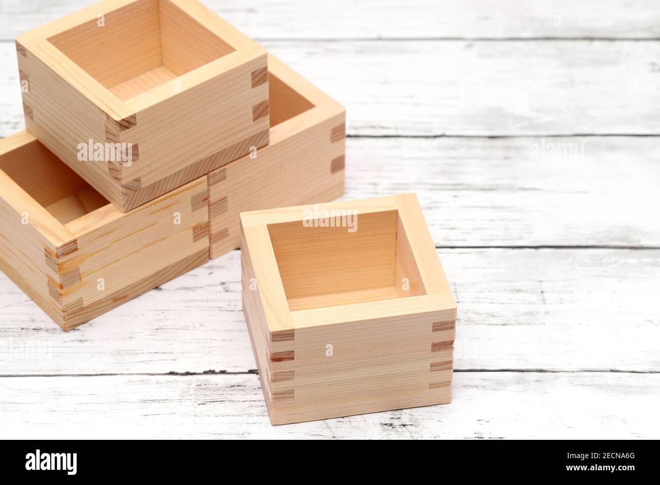 Japanese wooden masu box use to measure or use for drinking Japanese