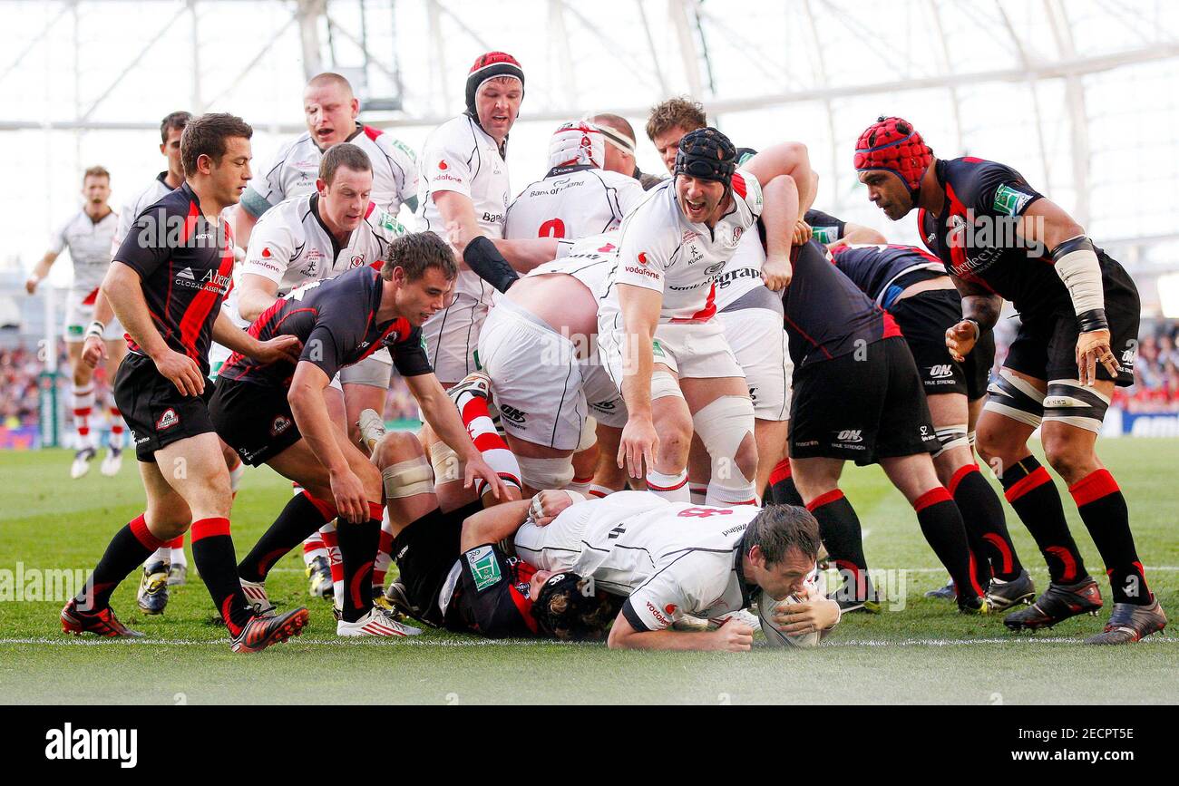 Rugby Union Ulster Rugby V Edinburgh Rugby 11 12 Heineken European Cup Semi Final Aviva Stadium Dublin Republic Of Ireland 28 4 12 Pedrie Wannenburg Bottom C Scores The First Try For