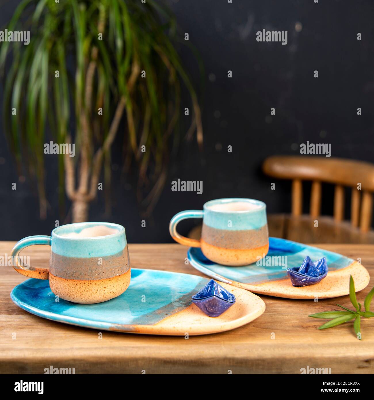 colorful handmade ceramic turkish coffee cups Stock Photo Alamy