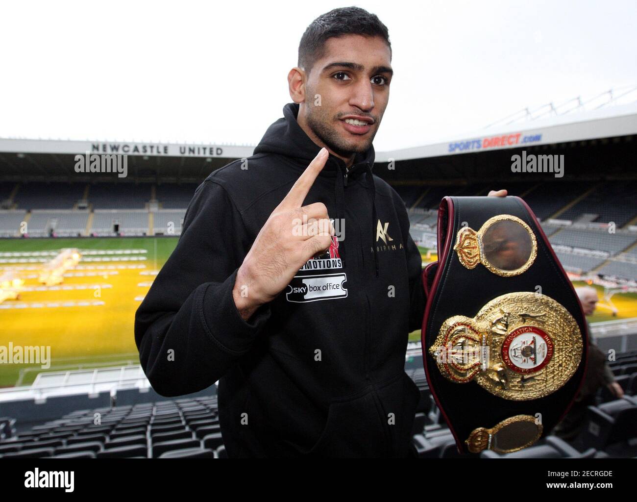 Boxing - Amir Khan & Dmitriy Salita Head-to-Head Press Conference - Newcastle United FC, St James' Park, Newcastle upon Tyne NE1 4ST - 3/12/09  Great Britain's Amir Khan   Mandatory Credit: Action Images / Lee Smith  Livepic Stock Photo