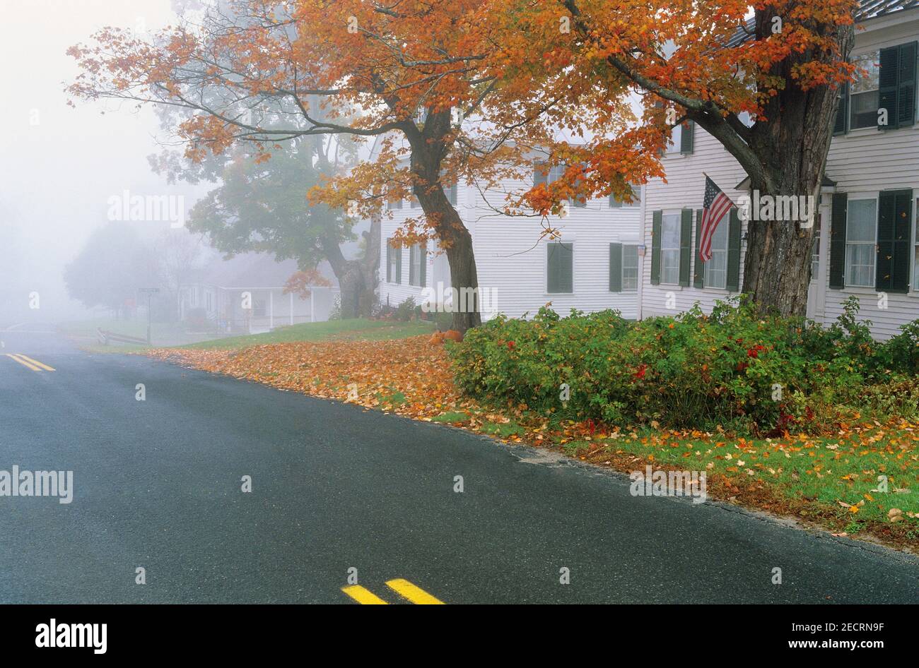 Street and Houses, Peacham, Vermont, USA Stock Photo Alamy