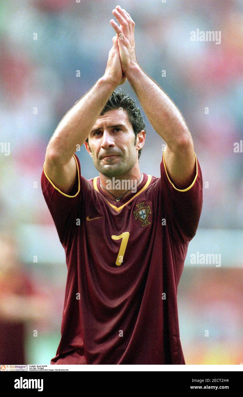 Football - Stock 24/6/00 Luis Figo - Portugal Mandatory Credit: Action Images / Roy Beardsworth Stock Photo - Alamy Football - Stock 24/6/00 Luis Figo - Portugal Mandatory Credit: Action Images / Roy Beardsworth Stock Photo - Alamy