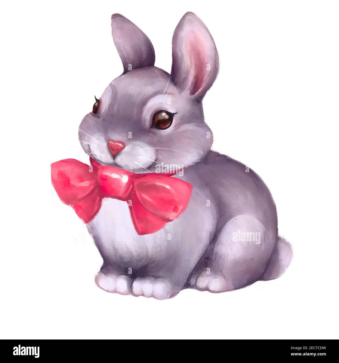 hand-drawn cute bunny Stock Photo