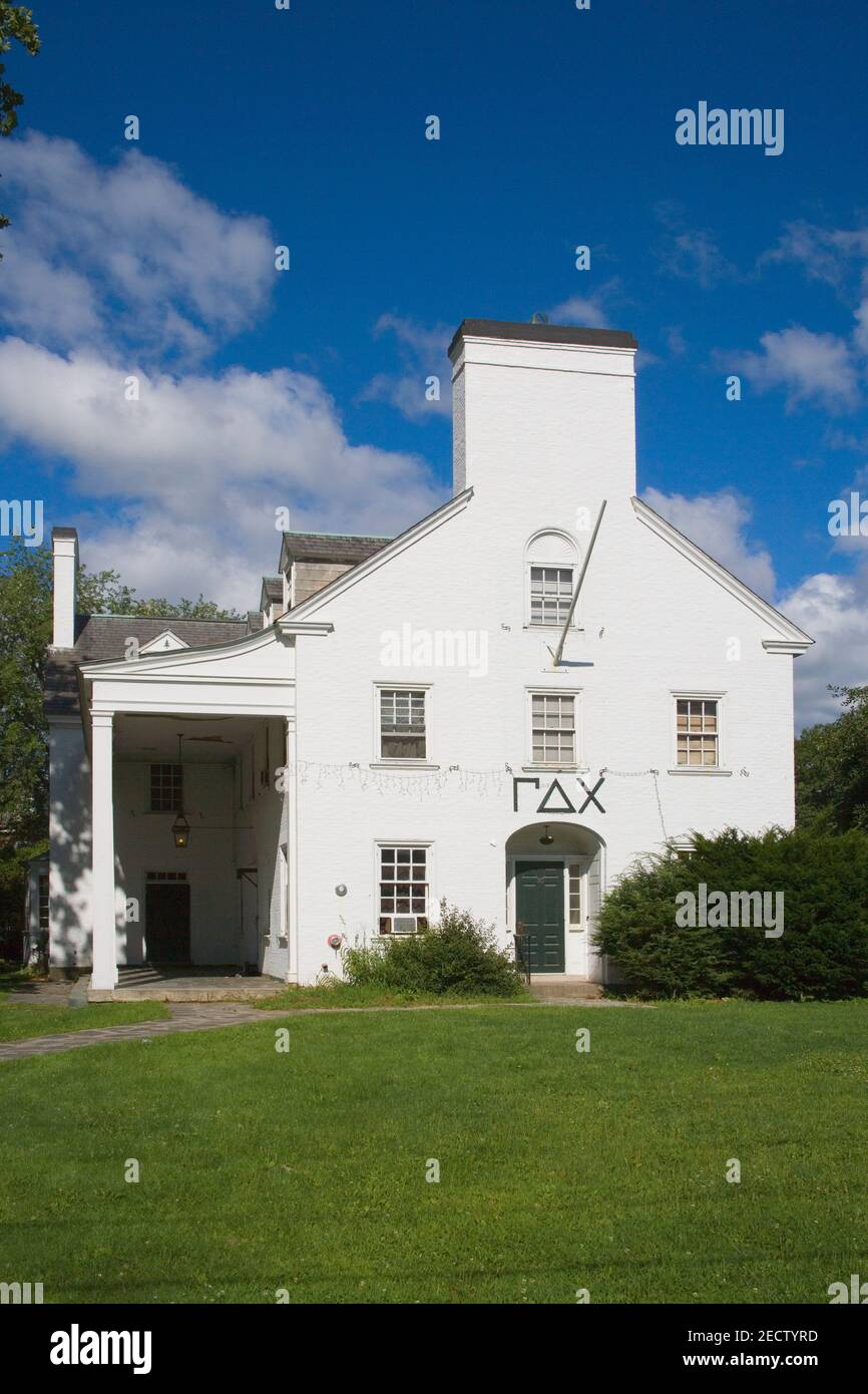 fraternity house in dartmouth college Hanover new hampshire Stock Photo