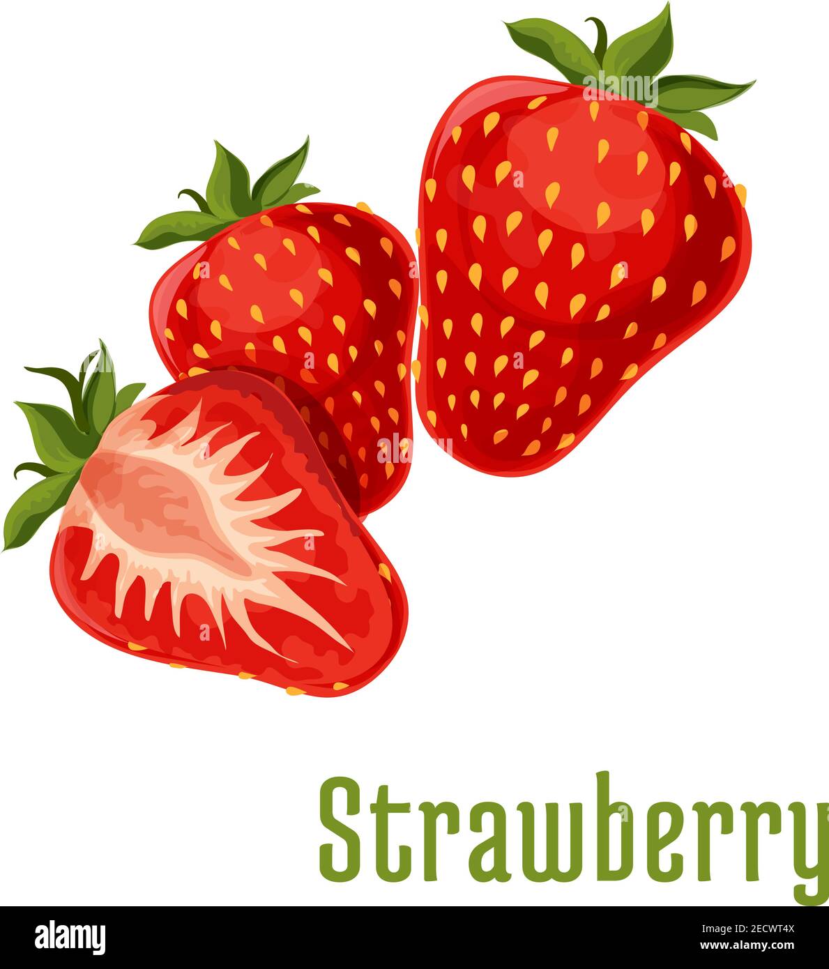 Strawberry Fruit Sticker Strawberry Fruit Sticker