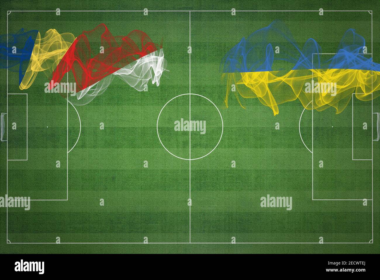 Seychelles vs Ukraine Soccer Match, national colors, national flags