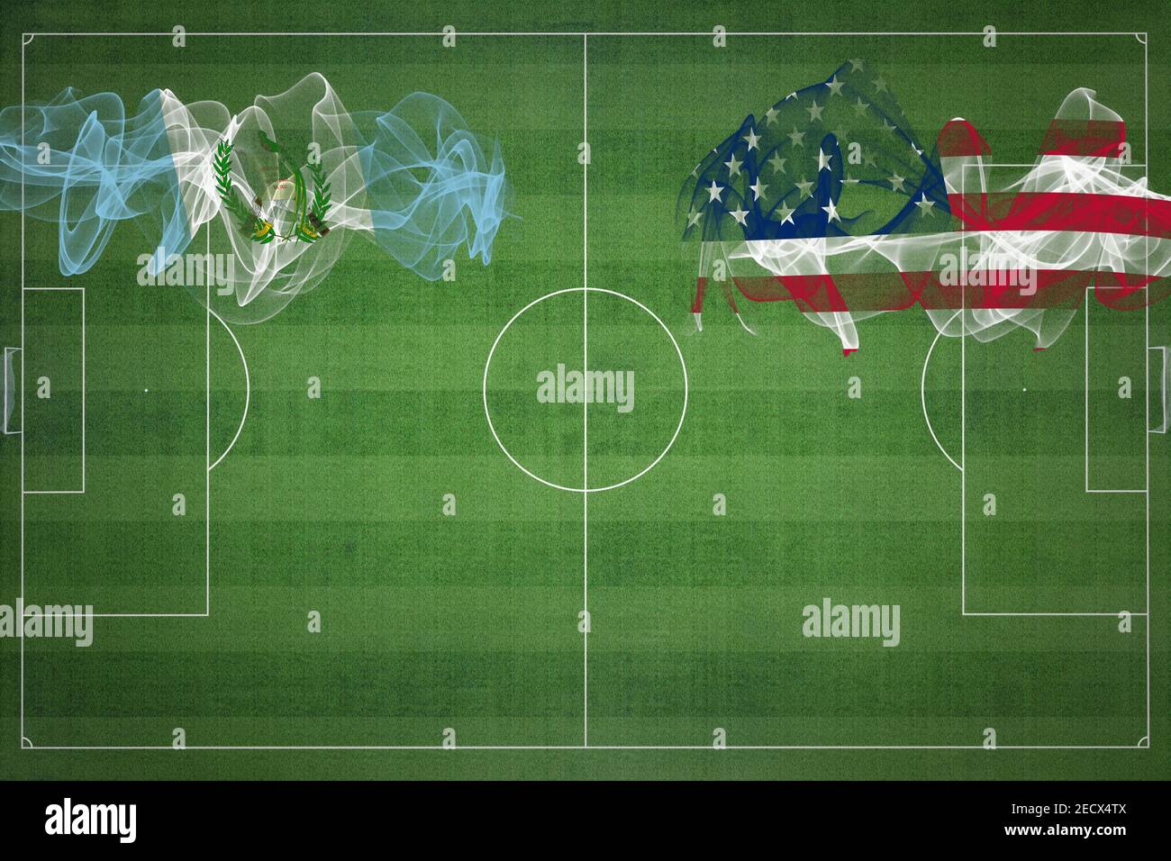 Guatemala vs United States Soccer Match, national colors, national