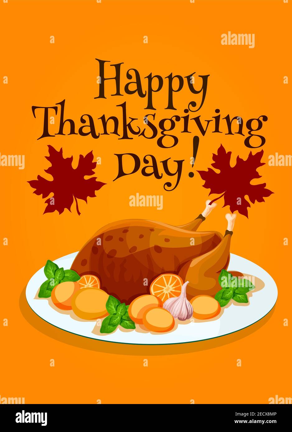 Thanksgiving Day celebration greeting card, poster design with vector ...