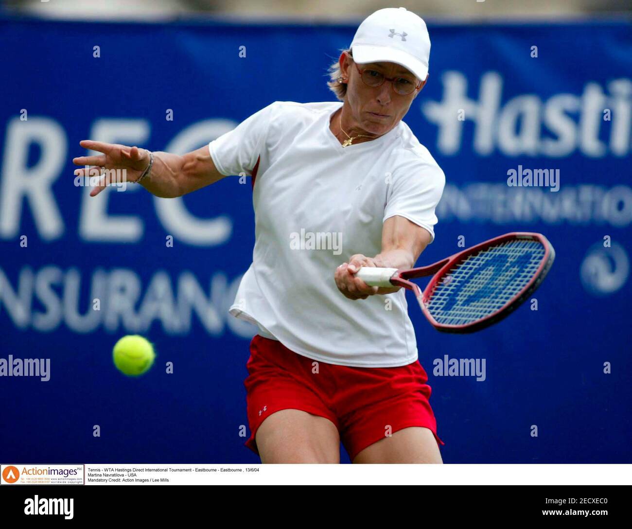 Tennis - WTA Hastings Direct International Tournament - Eastbourne -  Eastbourne , 13/6/04 Martina Navratilova - USA Mandatory Credit: Action  Images / Lee Mills Stock Photo - Alamy