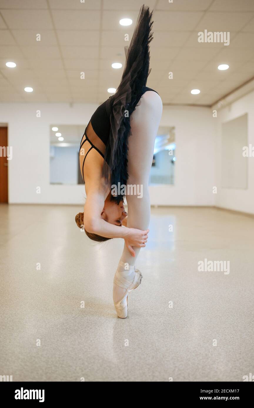 Elegant ballerina, perfect stretching, ballet Stock Photo