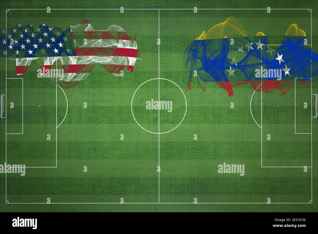 United States vs Venezuela Soccer Match, national colors, national