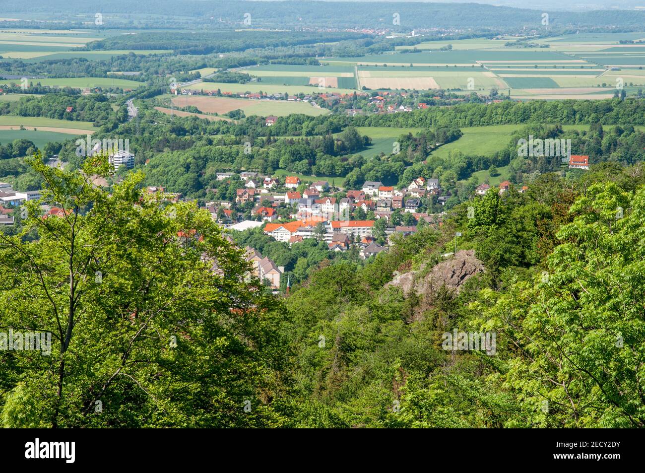Aerial view of Town of Bad Harzburg in Germany Stock Photo Alamy