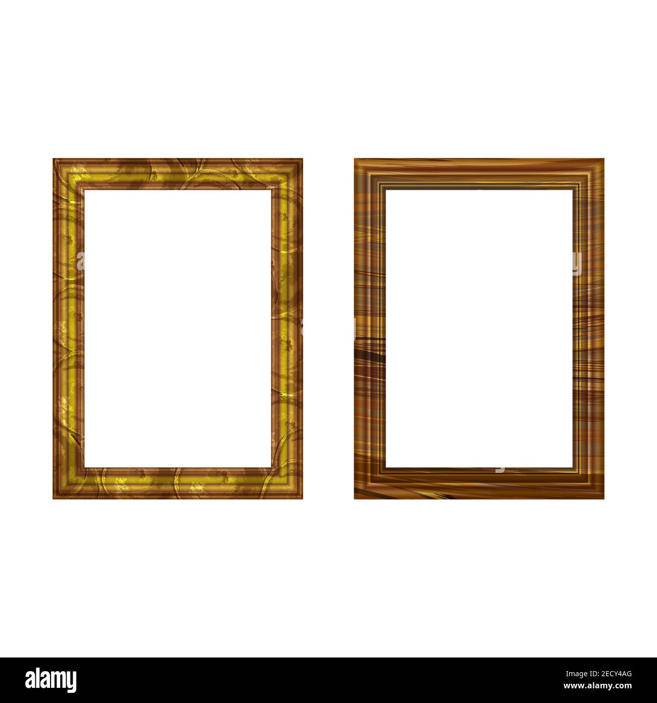 Vintage antique gold beautiful rectangular frames. Set of squared ...
