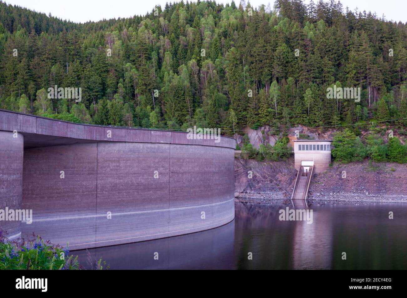Okertal dam in the Harz mountains in Germany Stock Photo