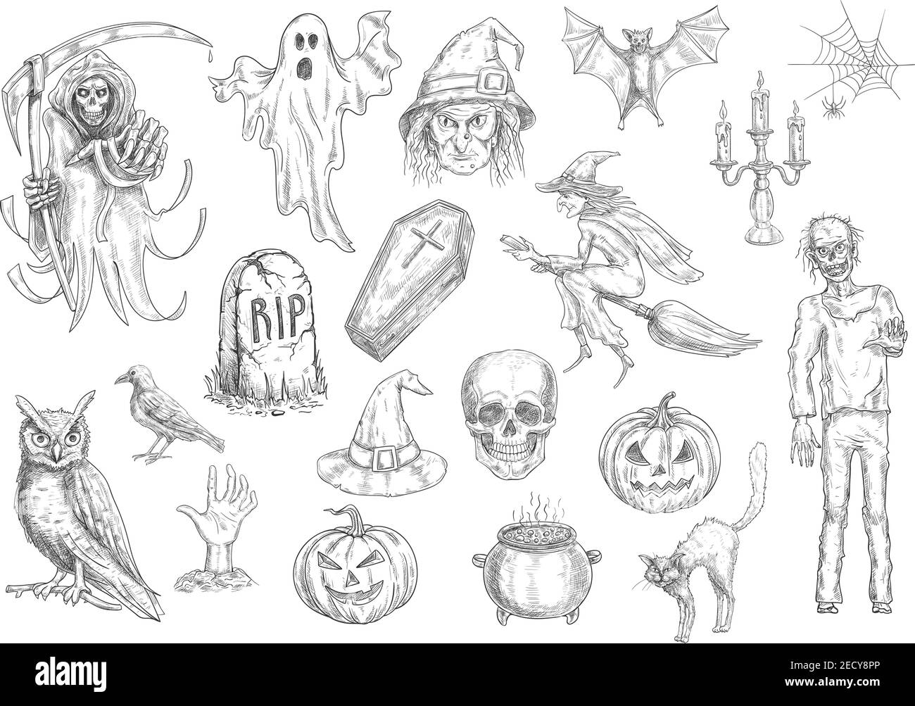 halloween sketches - Google Search