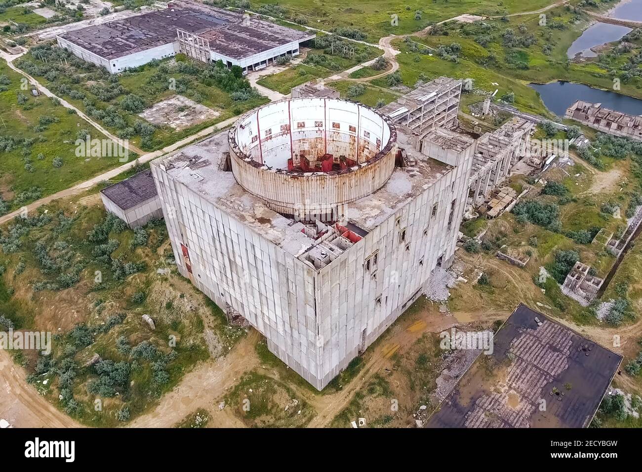 The Old Abandoned Unfinished Nuclear Power Plant Stock Photo Alamy   The Old Abandoned Unfinished Nuclear Power Plant 2ECYBGW 