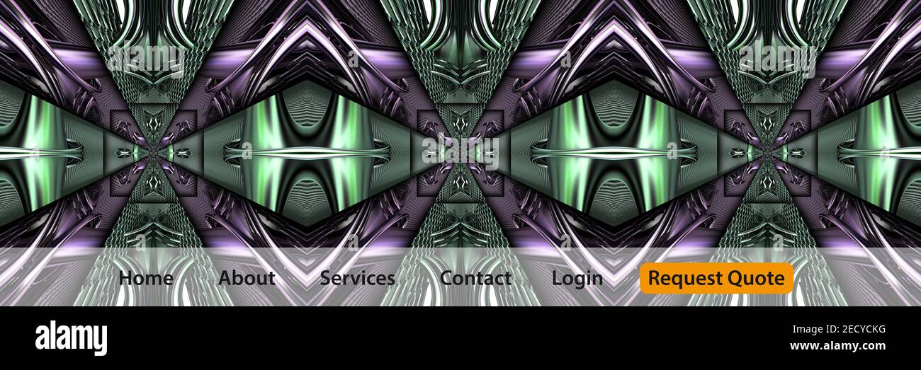 Collection of wide abstract web headers with technology 3Drender ...