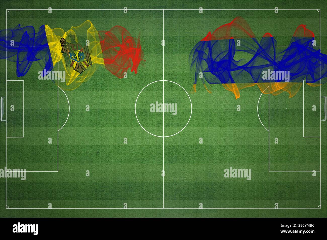 Moldova Vs Armenia Soccer Match National Colors National Flags 