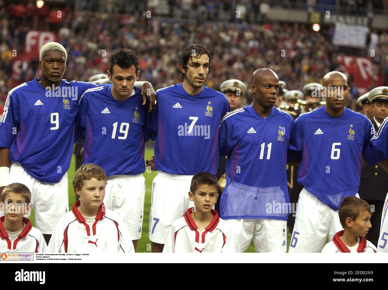 Football - International Friendly , France v Egypt - 30/4/03 Thierry Henry  - France takes free kick against Egypt Mandatory Credit: Action Images /  Rudy Lhomme Stock Photo - Alamy