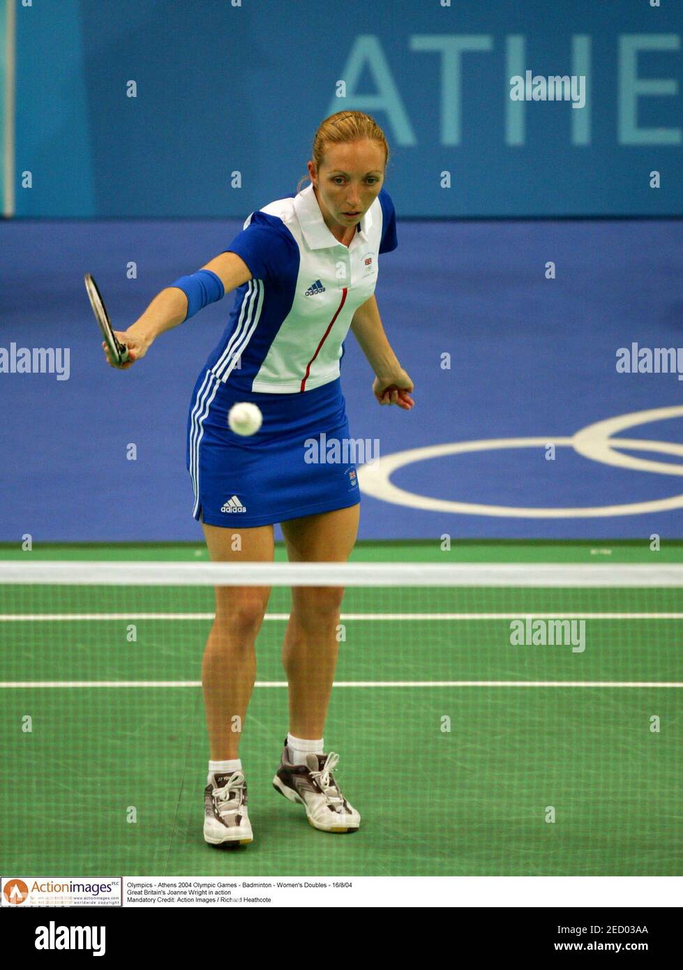 Olympics - Athens 2004 Olympic Games - Badminton - Women's Doubles -  16/8/04 Great Britain's Joanne Wright in action Mandatory Credit: Action  Images / Richard Heathcote Stock Photo - Alamy