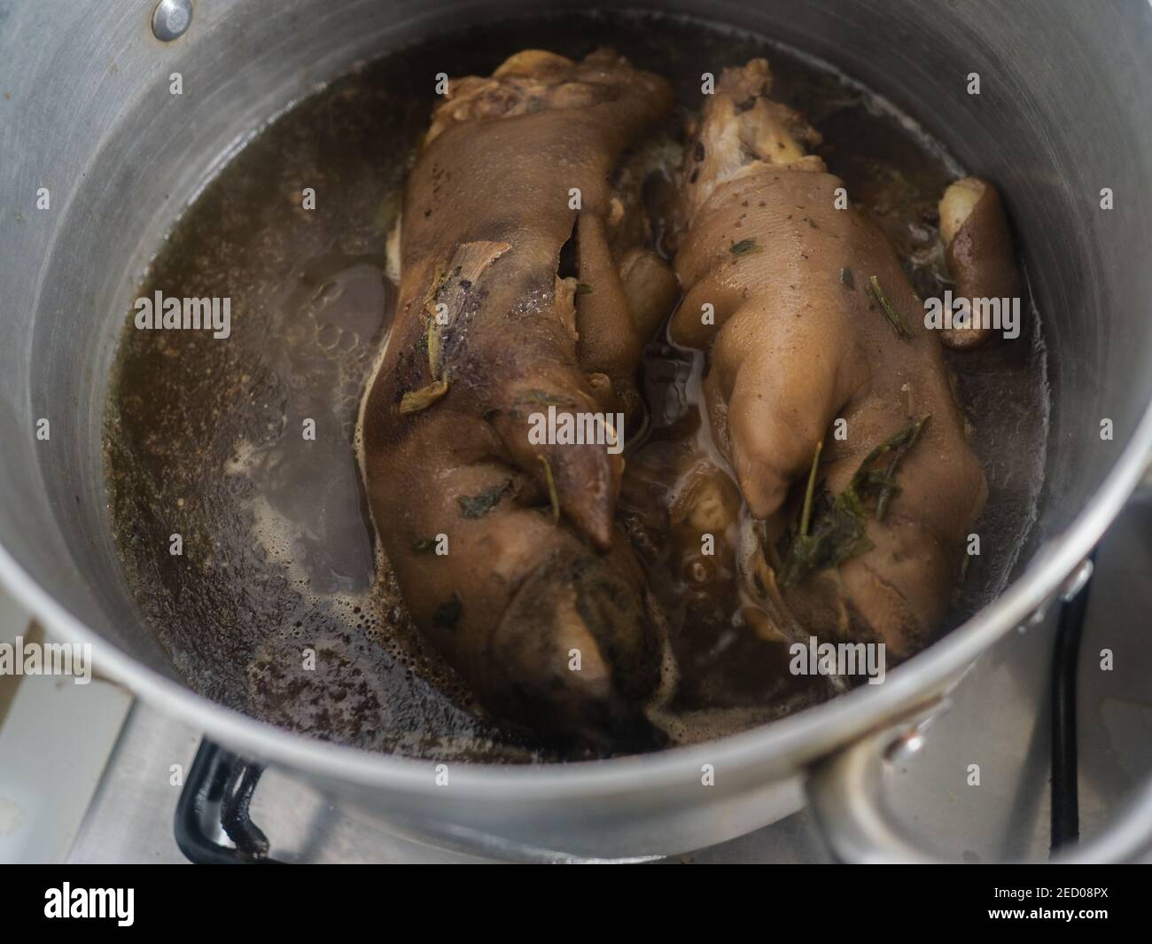 boiled pig foot Stock Photo Alamy