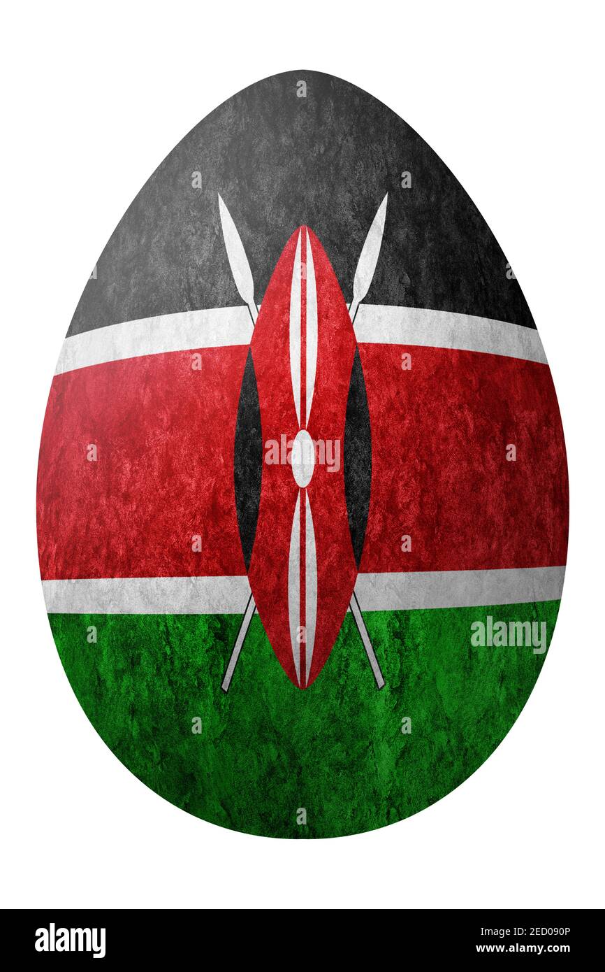 Kenya Easter Egg, National flag egg, Clipping path Stock Photo Alamy
