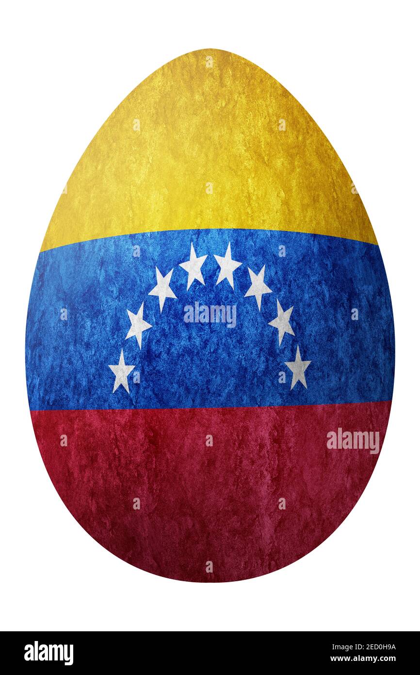 Venezuela Easter Egg, National flag egg, Clipping path Stock Photo Alamy