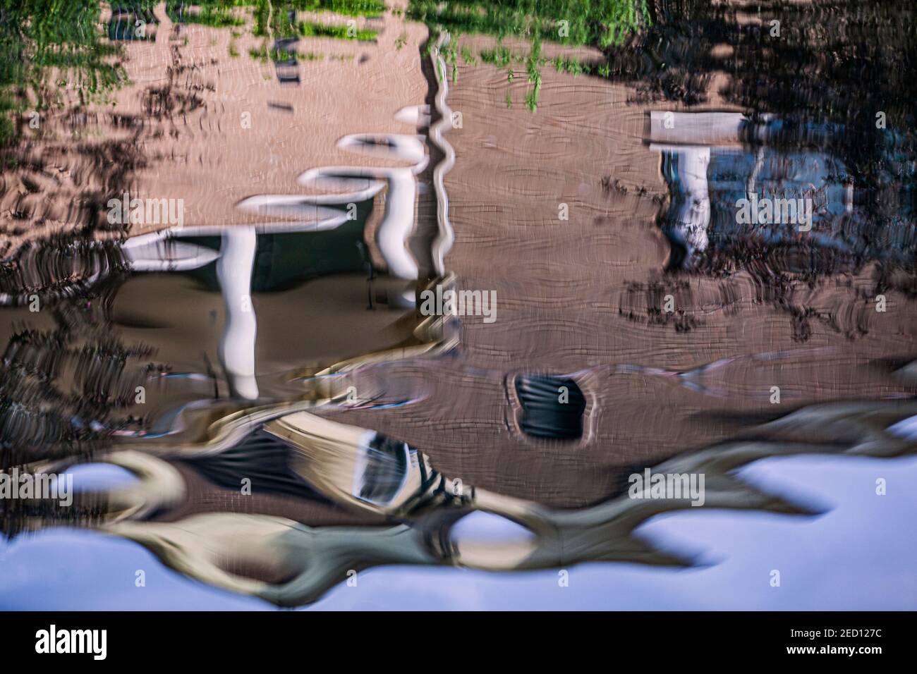 Abstract patterns on water in a pond Stock Photo - Alamy