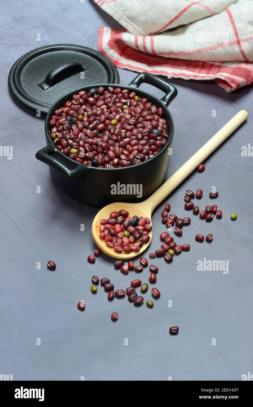 Dried beans in pot, Germany Stock Photo Alamy