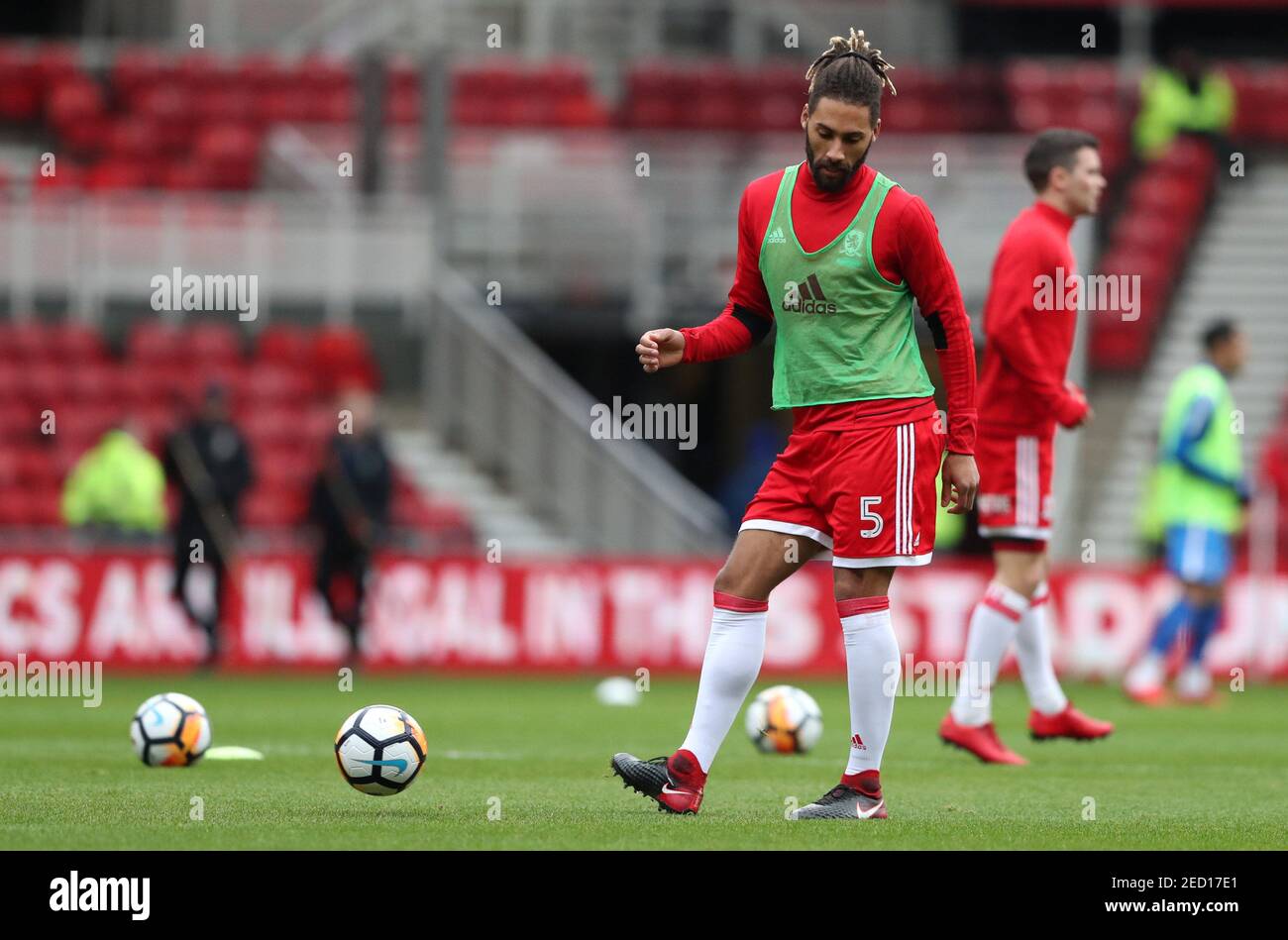 Soccer Football - FA Cup Fourth Round - Middlesbrough vs Brighton & Hove Albion - Riverside Stadium, Middlesbrough, Britain - January 27, 2018   Middlesbrough's Ryan Shotton during the warm up before the match    REUTERS/Scott Heppell Stock Photo