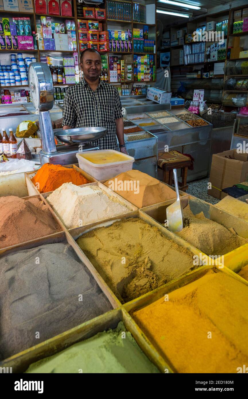 Spice shop, old town of Jeddah, Saudi Arabia Stock Photo