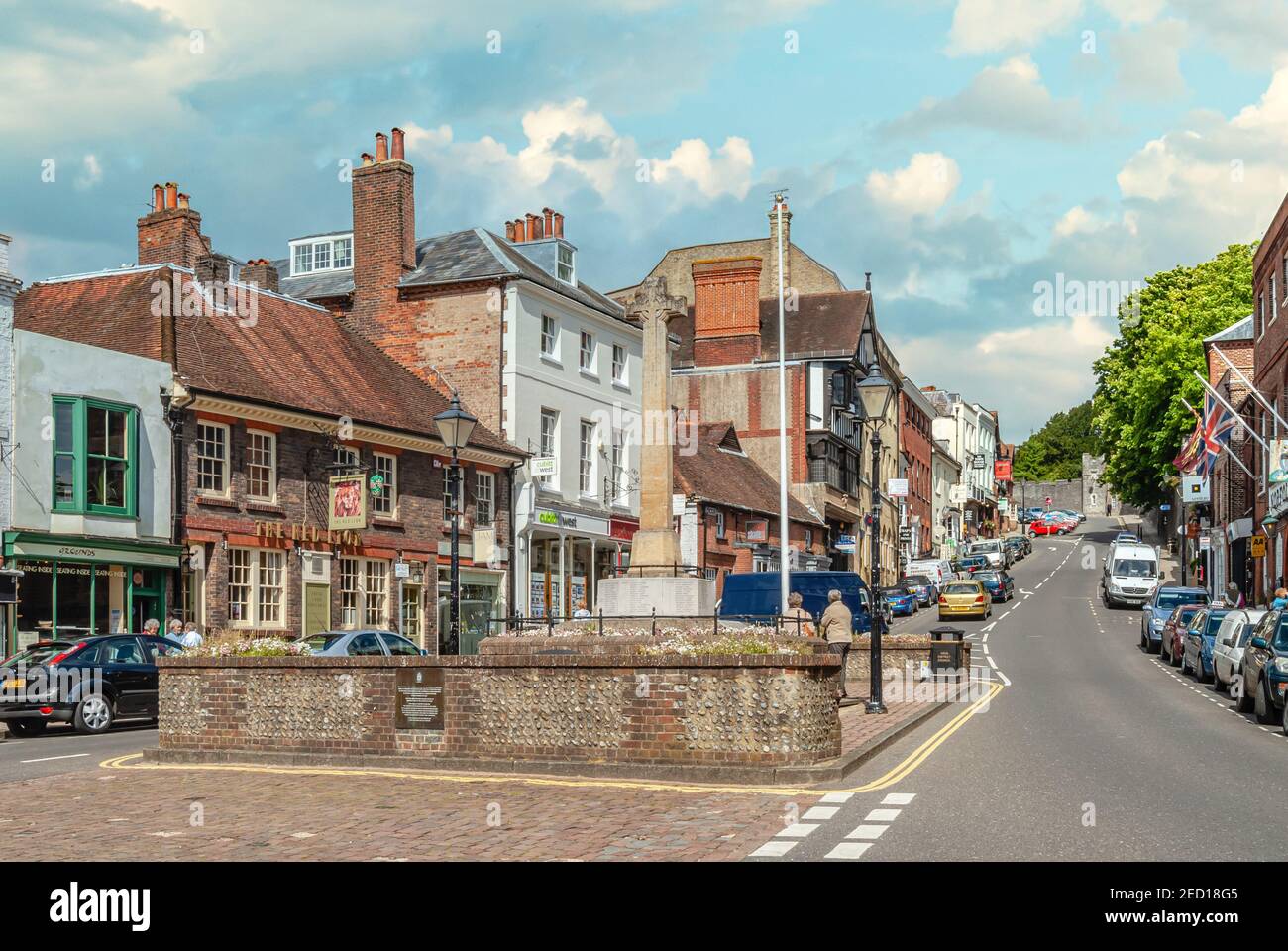 Town centre of Arundel  in West Sussex, South East England. Stock Photo