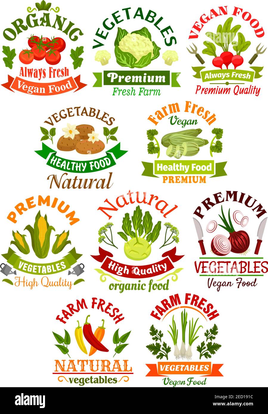 Premium Vector  Fresh vegetables cartoon