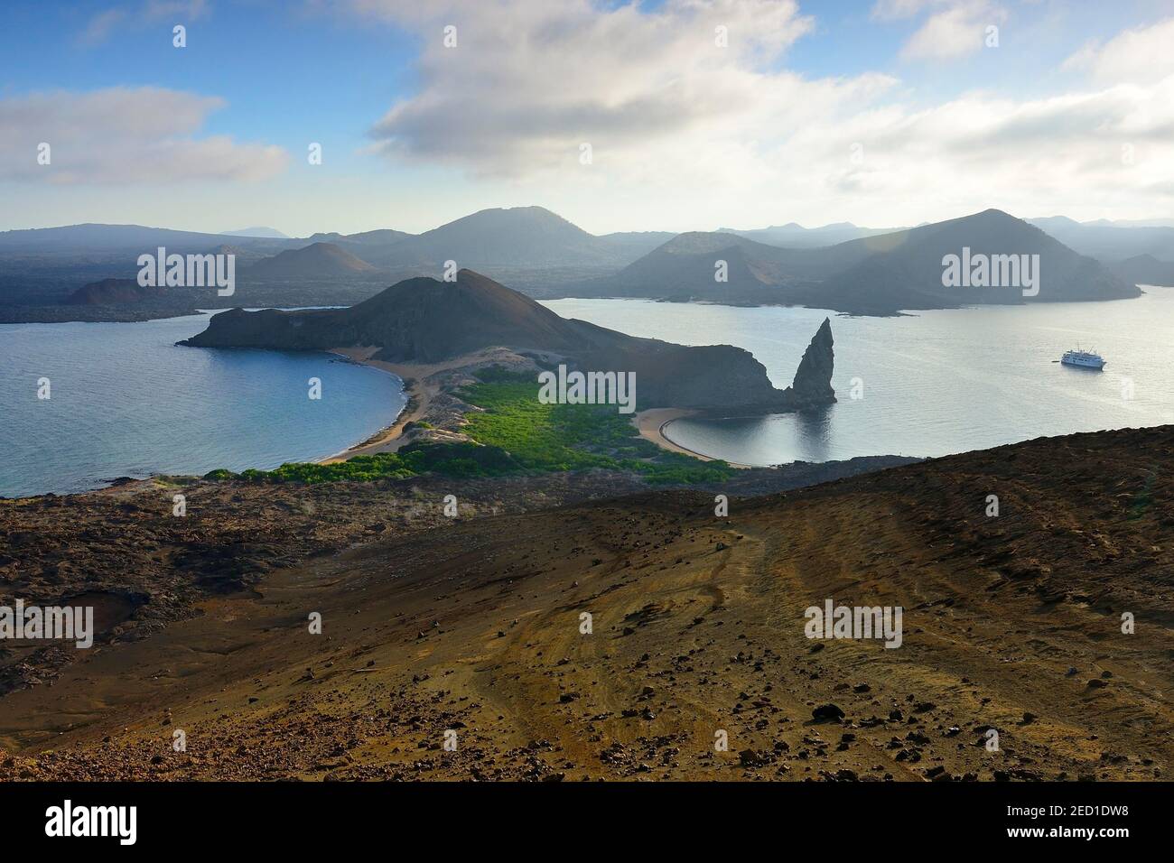 Pinnacle Rock, back of Sullivan Bay, Santiago Island, Bartolome Island