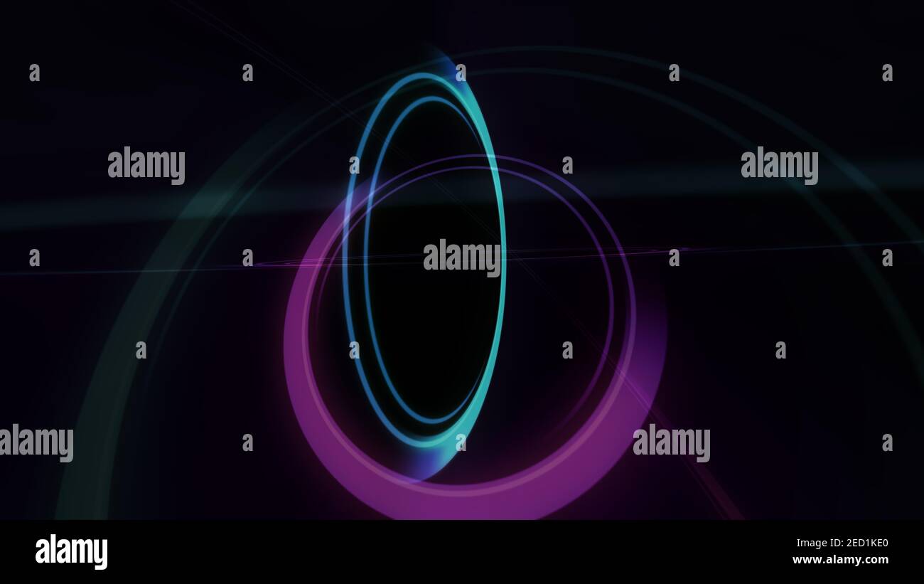 Light Rings Space rings light neon in space, abstract illustration Stock Photo - Alamy