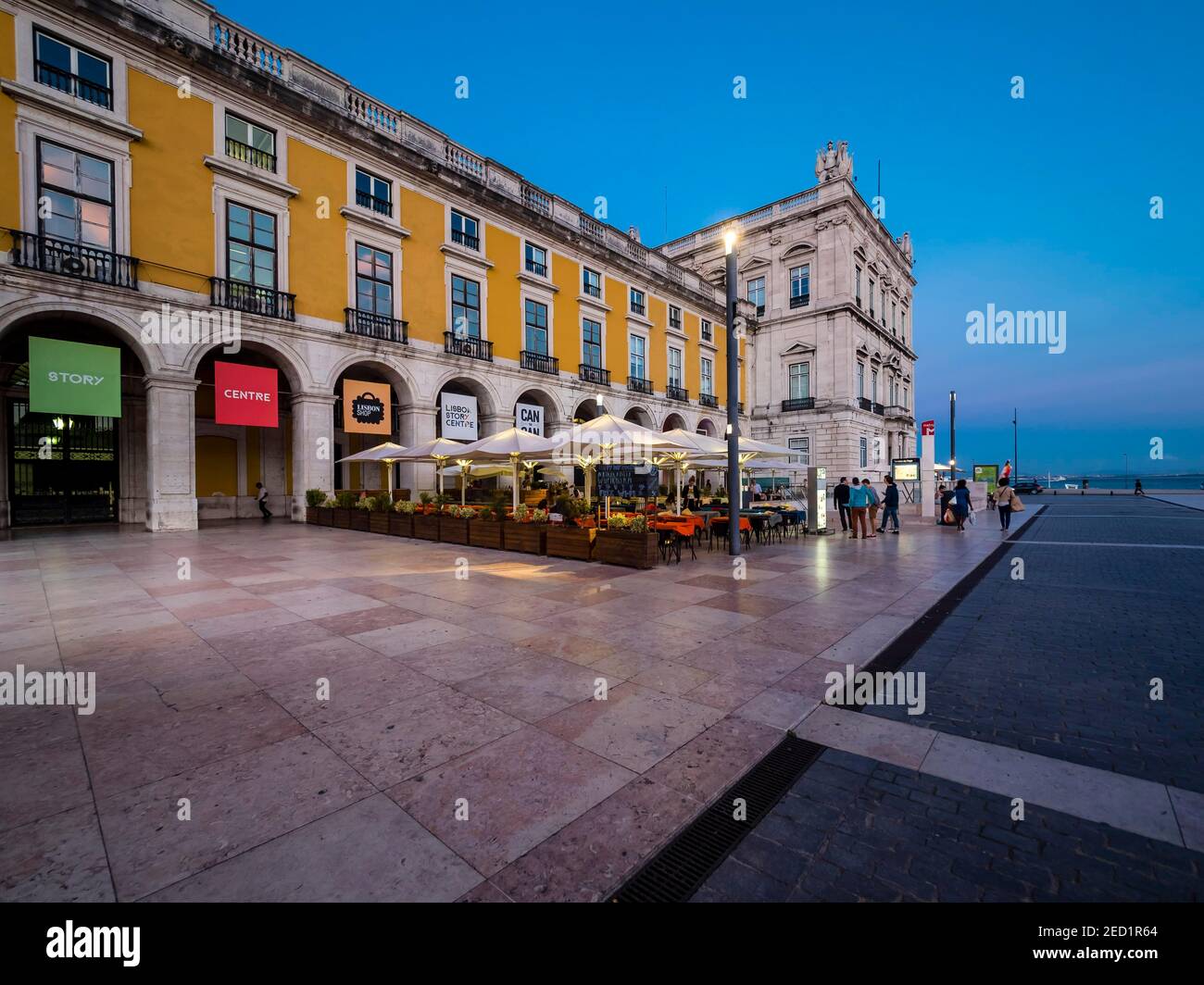 Commercial Square, Praca do Comercio, Passages, Lisbon, Portugal Stock Photo