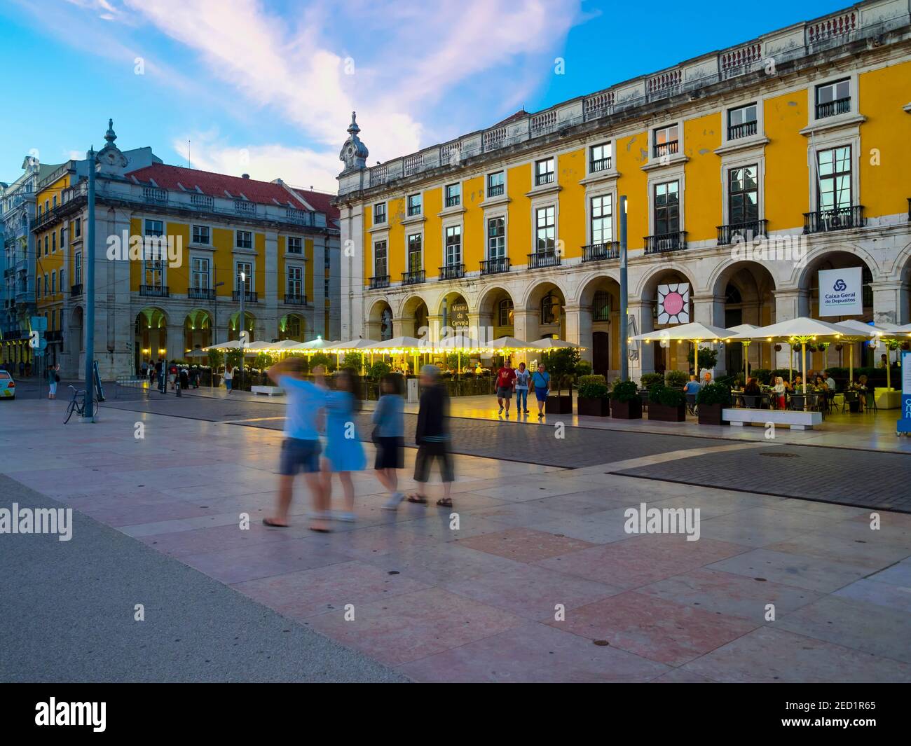 Commercial Square, Praca do Comercio, Arc de Triomphe Arco da Rua Augusta, Lisbon, Portugal Stock Photo