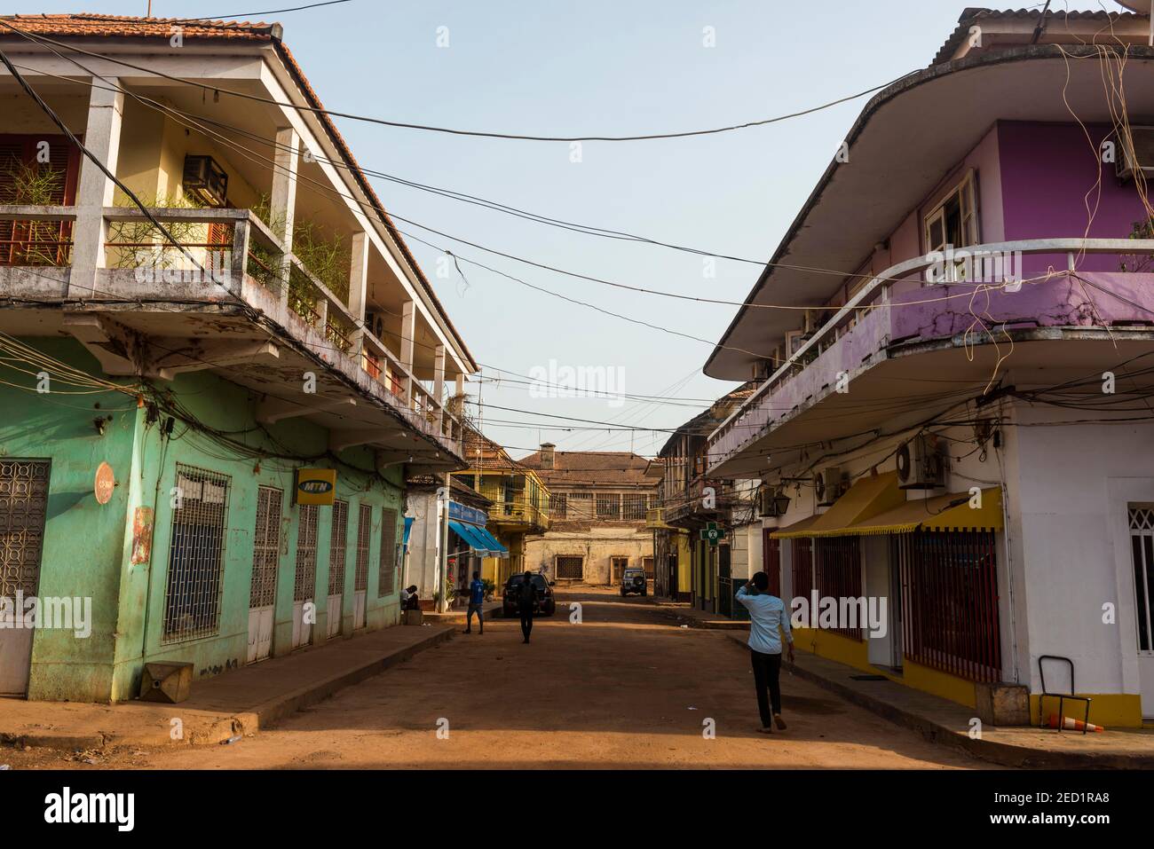 Old decaying Portuguese architecture, Bissau, Guinea Bissau Stock Photo