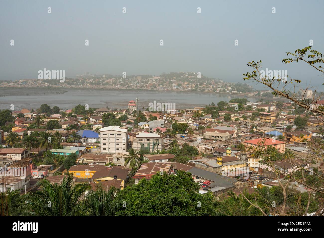 Overlook over Freetown, Sierra Leone Stock Photo