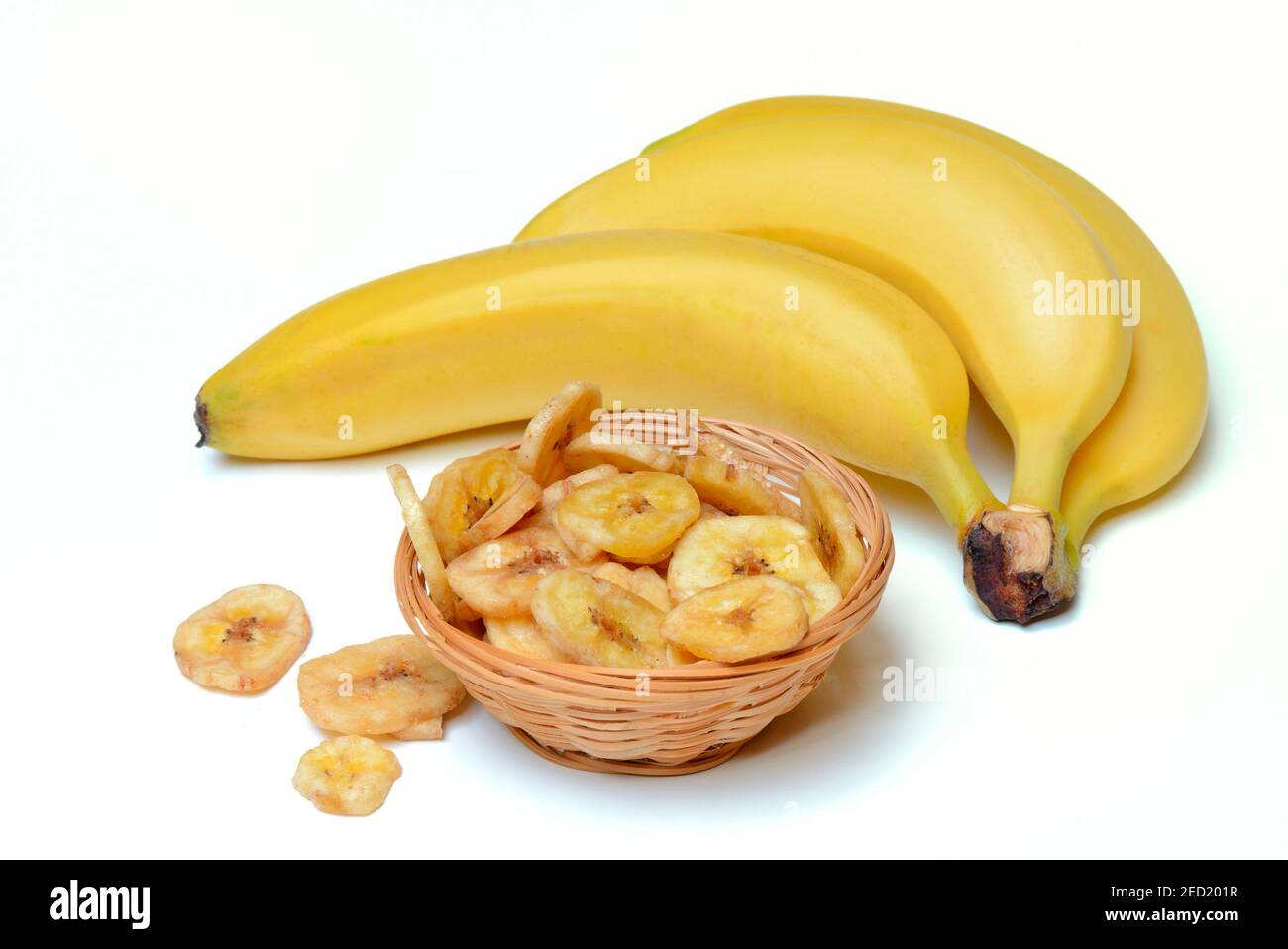Bananas and banana chips, banana chips Stock Photo Alamy