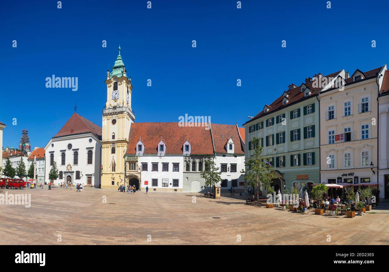 Old town hall at the main square, Bratislava, Slovakia Stock Photo