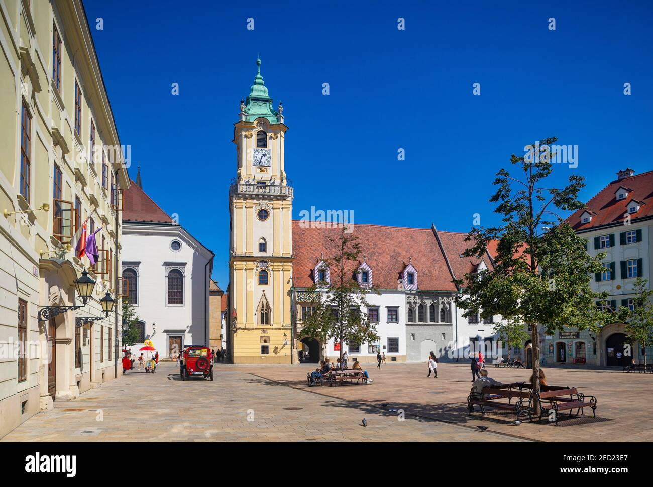 Old town hall at the main square, Bratislava, Slovakia Stock Photo