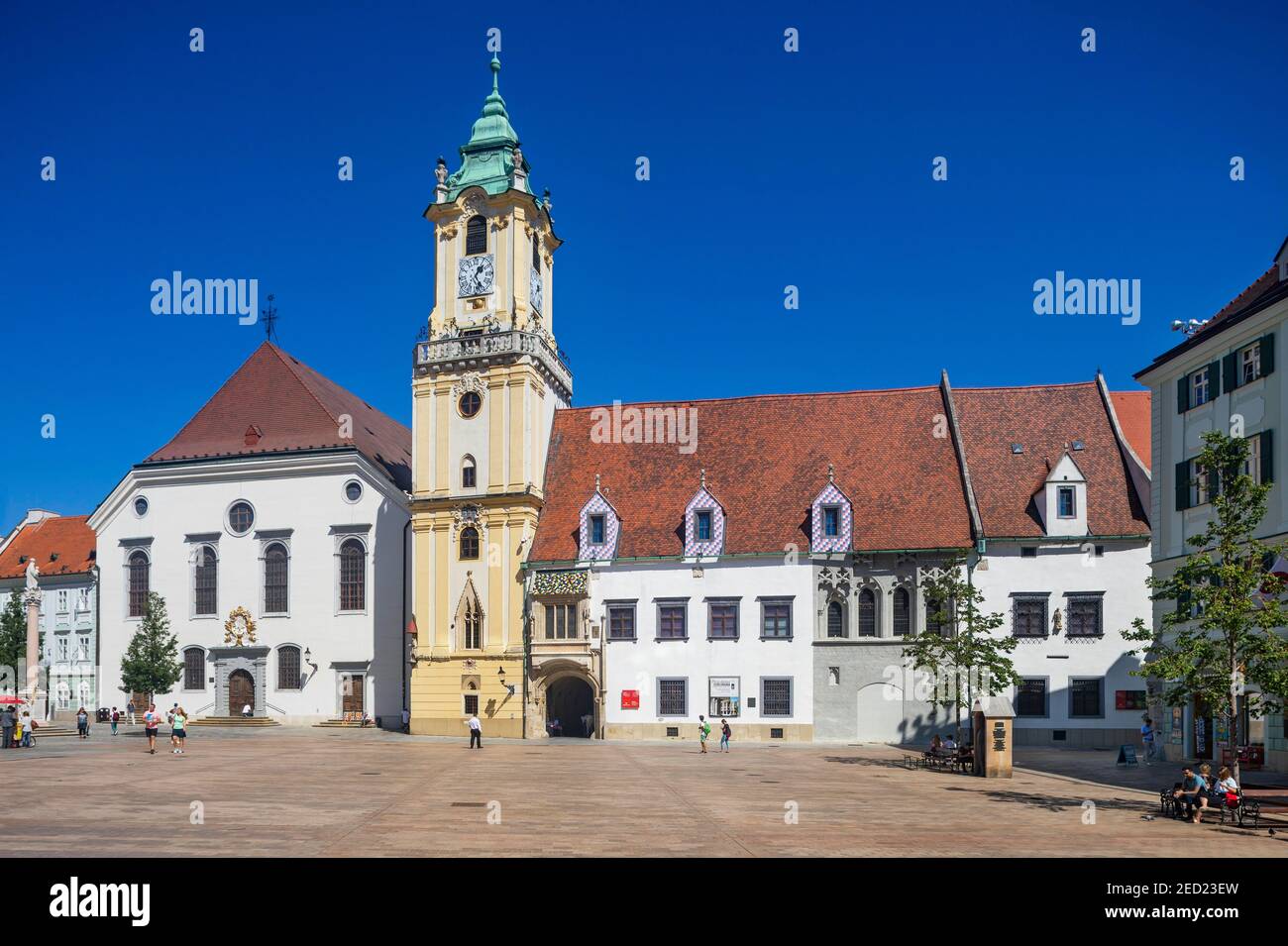 Old town hall at the main square, Bratislava, Slovakia Stock Photo