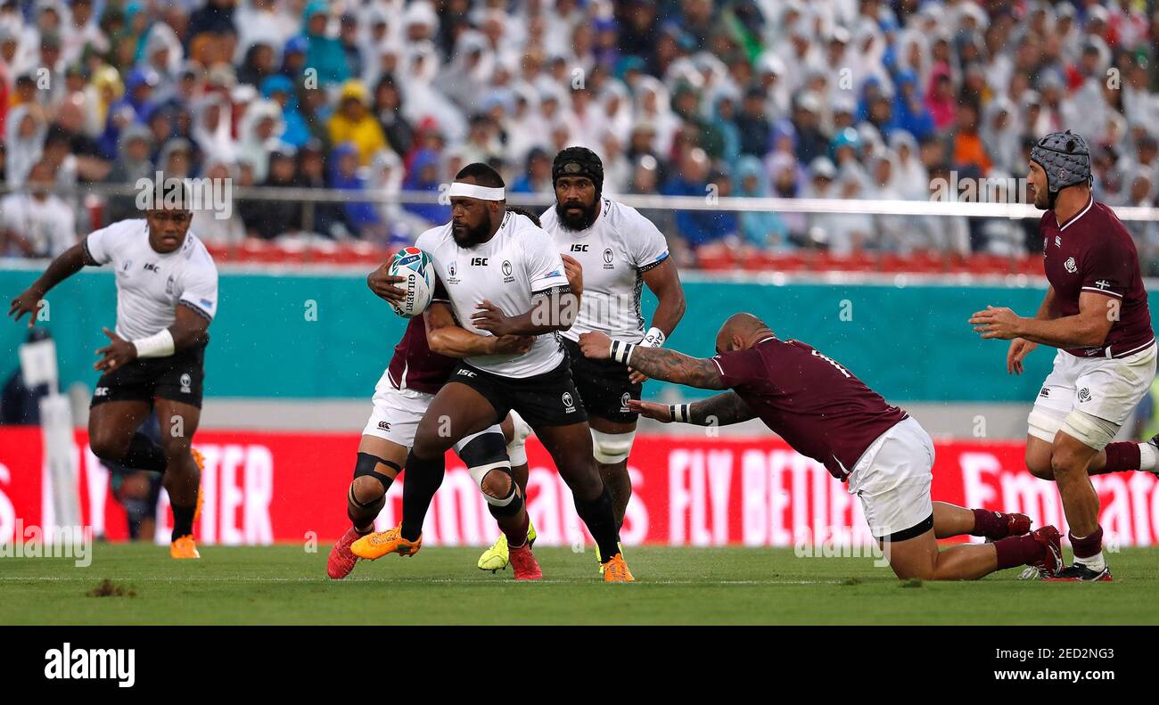Rugby Union Rugby World Cup 19 Pool D Georgia V Fiji Hanazono Rugby Stadium Osaka Japan October 3 19 Fiji S Levani Botia In Action Reuters Issei Kato Stock Photo Alamy