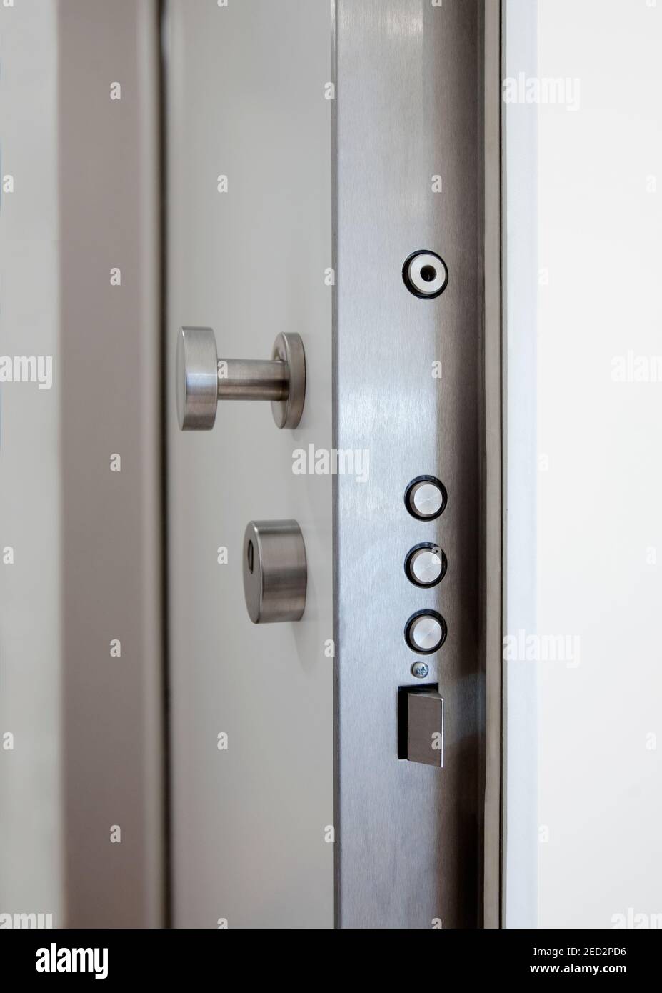 High security lock of an armored home door Stock Photo - Alamy