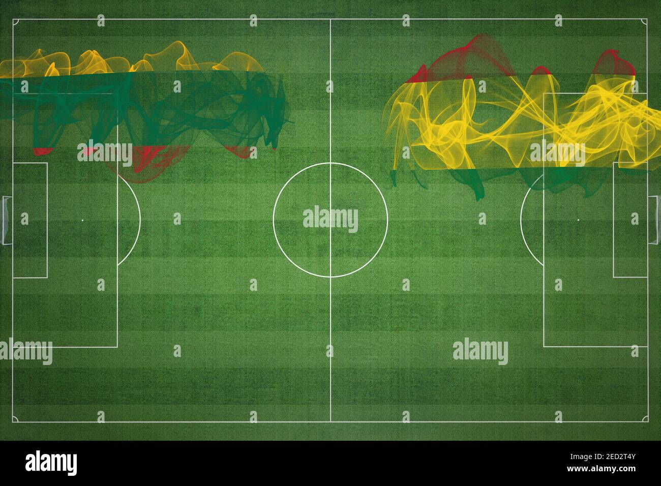Lithuania vs Bolivia Soccer Match, national colors, national flags