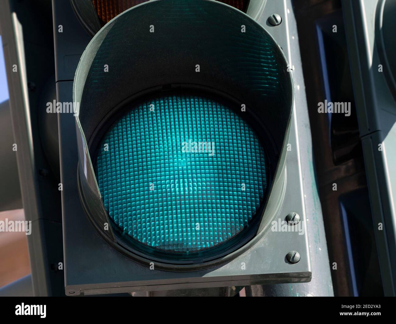 traffic light green detail close up Stock Photo - Alamy
